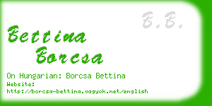 bettina borcsa business card